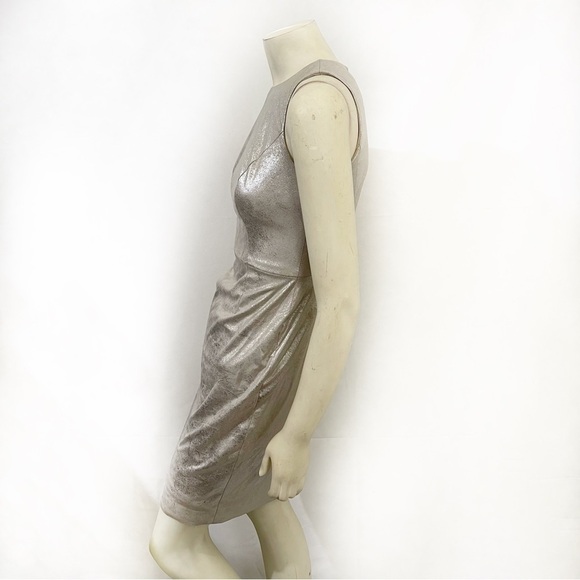 Ralph Lauren Metallic Sleeveless Fitted Dress Size 2P - Picture 2 of 8